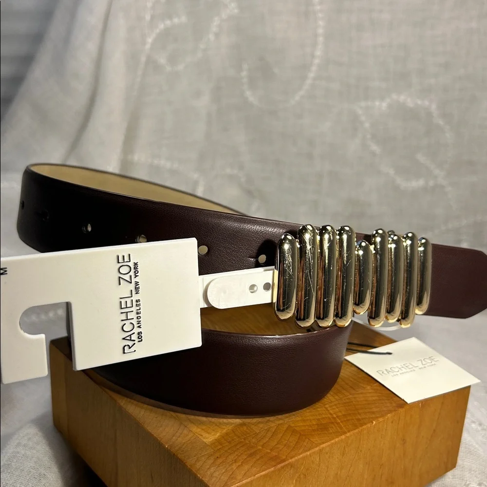 NWT Rachel Zoe classic belt with abstract buckle